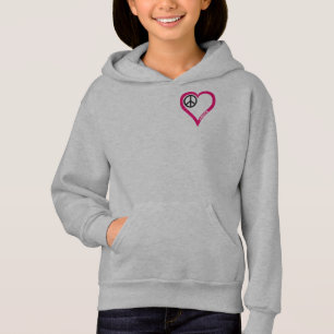 Hoodie branco do fecho de correr da menina do