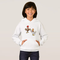 Hoodie com galinha e galo