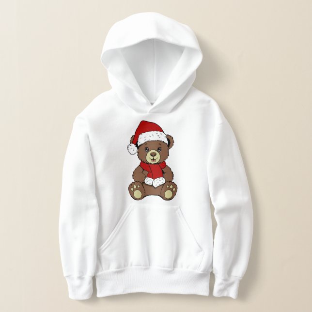 Hoodie da Garota do Urso de Natal (Postura )