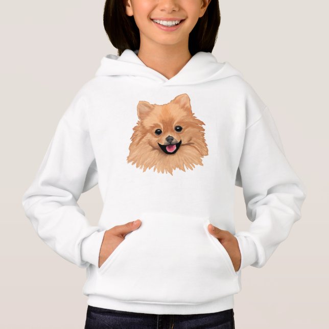 Hoodie das meninas de Pomeranian (Frente)