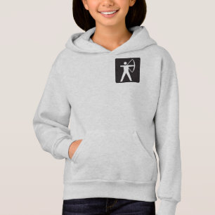 Hoodie das meninas do símbolo do tiro ao arco