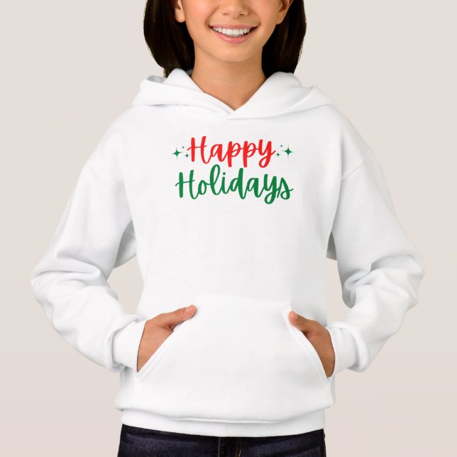 Hoodie de Camisa de Feliz Feriado (Frente)