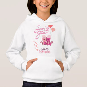 Hoodie de garotas DOCES COM AMOR DE GATOS