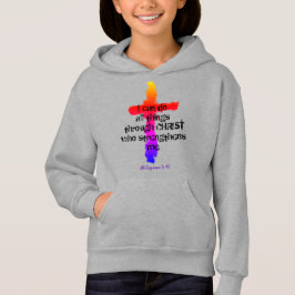 Hoodie de garotas Philippians 4:13