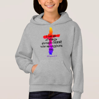 Hoodie de garotas Philippians 4:13