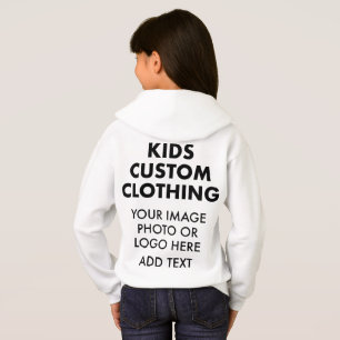 HOODIE DE PULLOVER DA MENINA Personalizada - BRANC