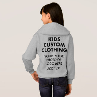 HOODIE DE PULLOVER DA MENINA Personalizada - CINZA
