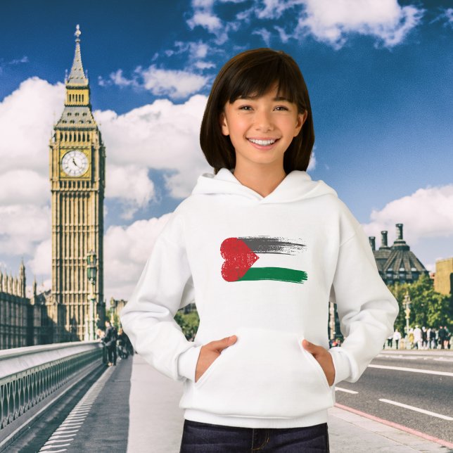 Hoodie de solidariedade palestiniana | Amor, Justi (Criador carregado)