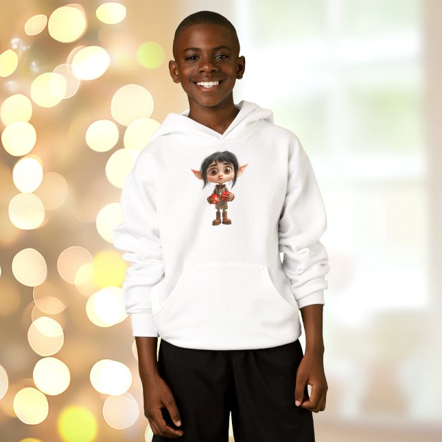 Hoodie do Elf Boy de Natal surpreso (Criador carregado)