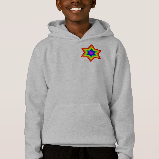 Hoodie do fecho de correr do velo dos meninos (Frente)