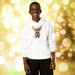 Hoodie do Garoto de Natal de Mão Vermelha