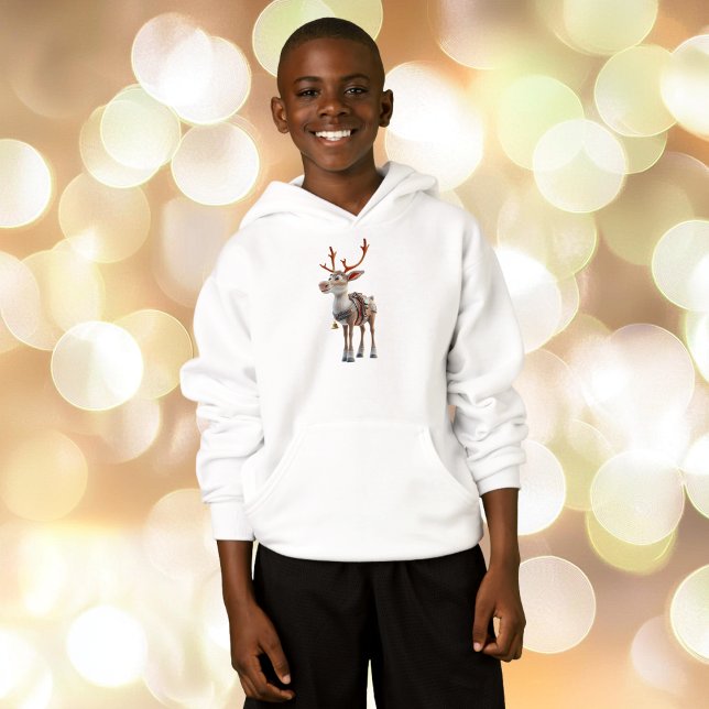 Hoodie do Garoto de Reindeer Orgulhoso (Criador carregado)