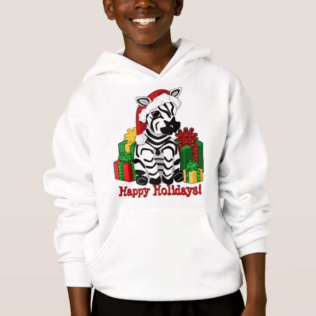 Hoodie do Natal da zebra (Frente)