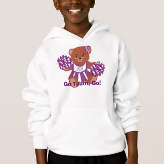 Hoodie do urso do cheerleader das cores da equipe