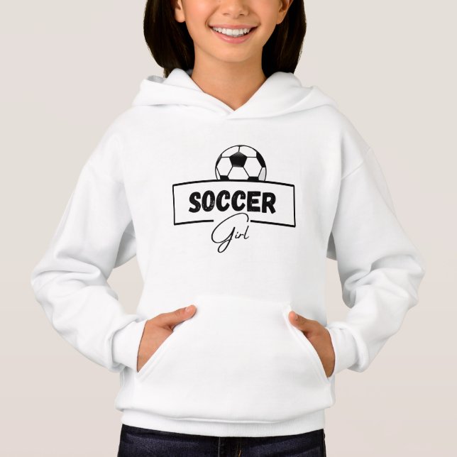 Hoodie Garota de Futebol, Presentes de Futebol Men (Frente)