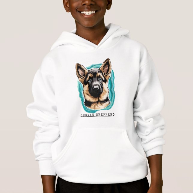 Hoodie German shepherd da criança (Frente)