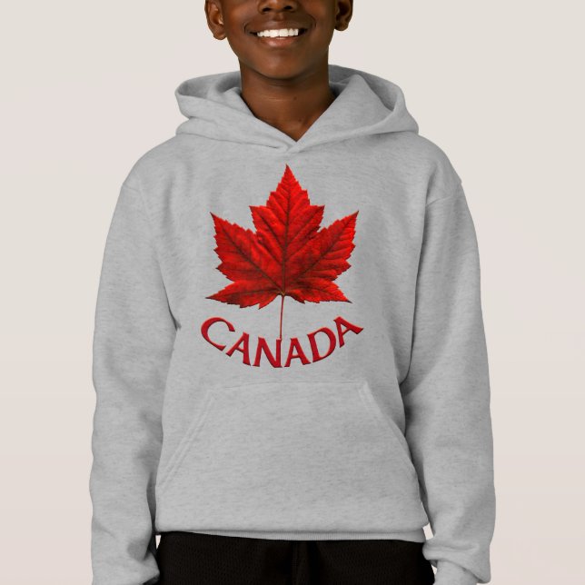 Hoodie, Maple Leaf Kid, bandeira do Canadá (Frente)
