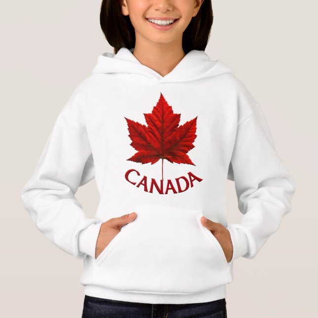 Hoodie, Maple Leaf Kid, bandeira do Canadá (Frente)