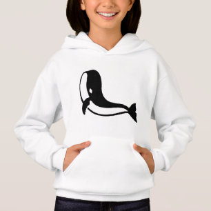 Hoodie Orca Minimalista - Crianças Pullover em Wh