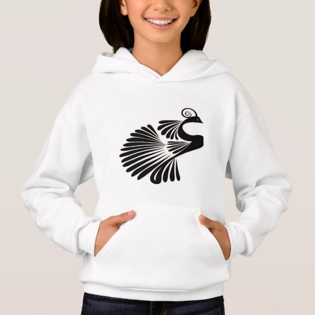 Hoodie Peacock Pullover - Estilo Vibrante e (Frente)