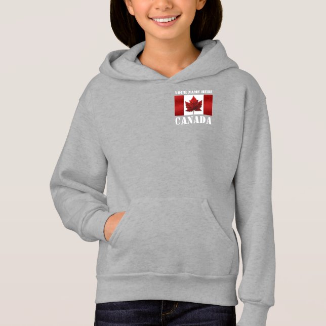 Hoodie Personalizado de Garota do Canadá (Frente)