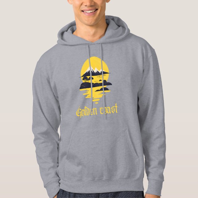 Hoodie Pullover do Horizonte da Costa do ouro (Frente)