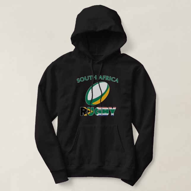 Hoodie Pullover Hoodie, Equipe de Rugby da África  (Frente do Design)