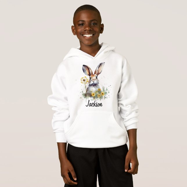 Hoodie Pullover Infantil de Pernalonga (Frente Completa)