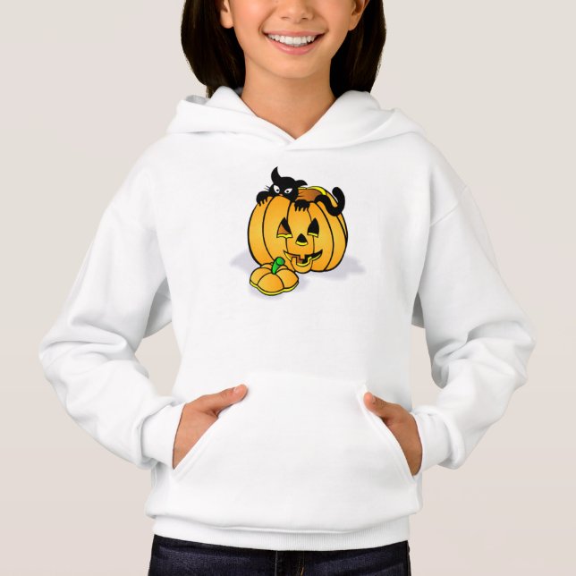 Hoodie/Pumkin de Hanes de MeninasBlend® com Blac (Frente)