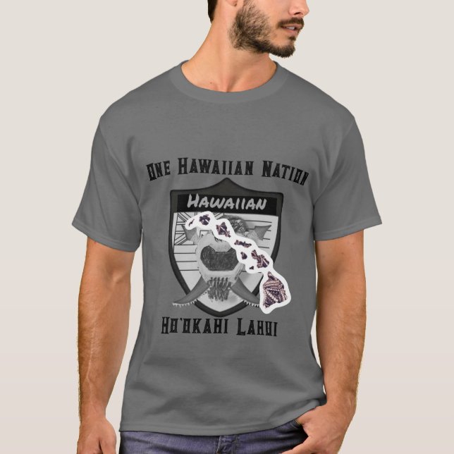 Ho'okahi Lahui ou uma camisa de nação havaiana (Frente)