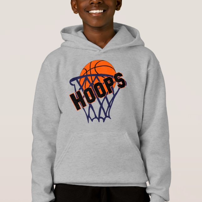 Hoops Basball e Net Boys Hoodie (Frente)