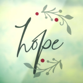 Hope Christmas Window or Wall Cling