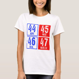 Hope Hate Curar O Ódio Novamente Camiseta Anti-Tru