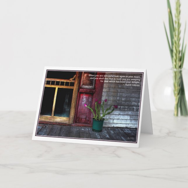 Hope Writ in Tulips: Cartão de citação de Gibralta (Frente)