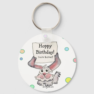 Hoppy Birthday Bunreal Cute Chaveiros personalizad