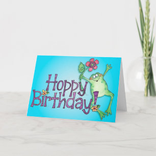 Hoppy Birthday Sapo - Cartão de Saudação