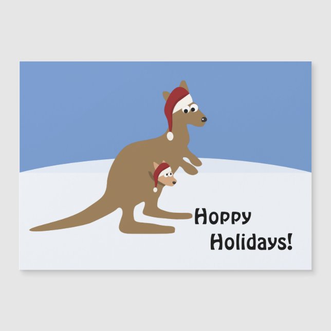 Hoppy Holidays Natal Kangaroo e Joey (Frente)