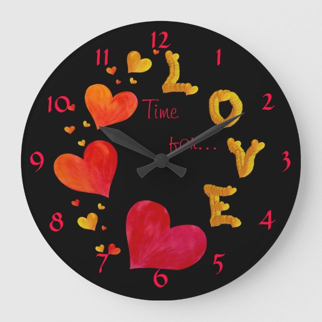 Hora de... AMOR - Relógio de Parede (Frente)
