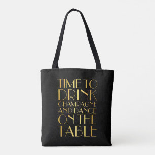 Hora de beber o bolsa de Champagne - ouro