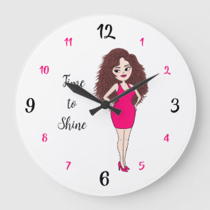 Hora de Brilhar – Relógio de Parede Mulher Elegant