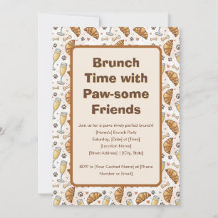 Hora de Brunch com Convite para Amigos de Paw-some