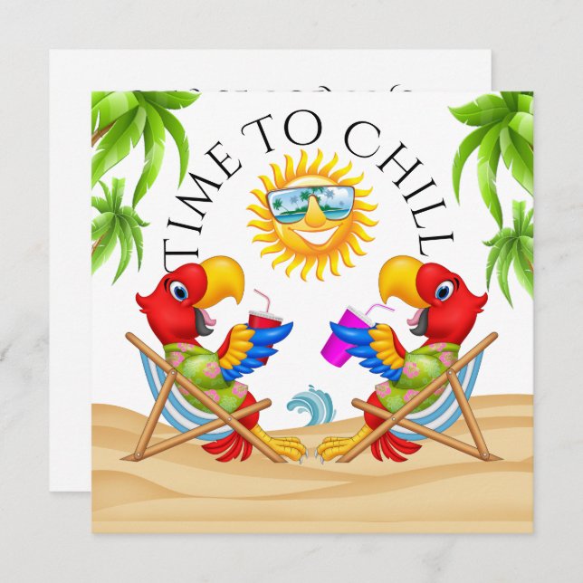 Hora de CHILL Convite (Frente/Verso)