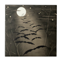 Hora de Encantamento Lua Cheia Morcegos Halloween