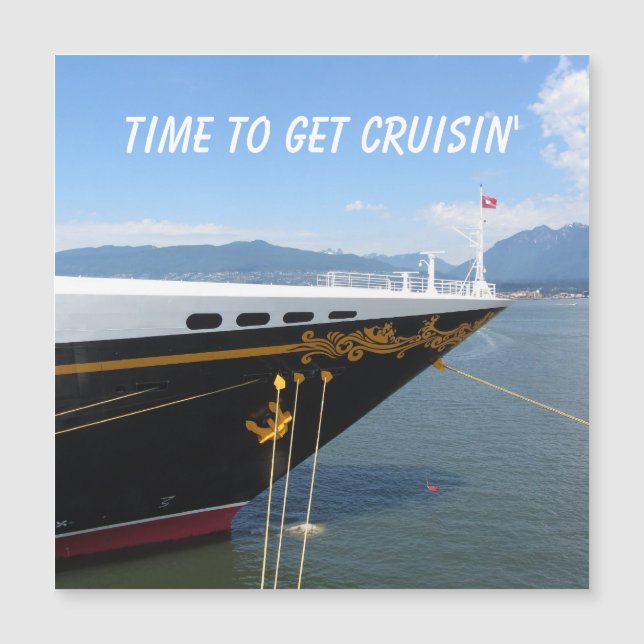 Hora de Ir em um Navio de Cruzeiro Ímã (Frente)
