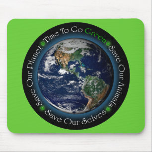 Hora de ir Mousepad verde