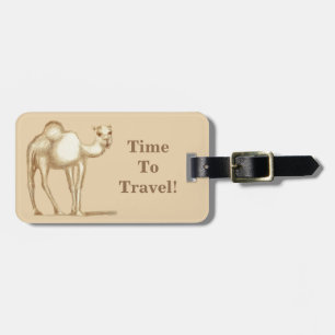 Hora De Viagem! Etiqueta de bagagem do camelo