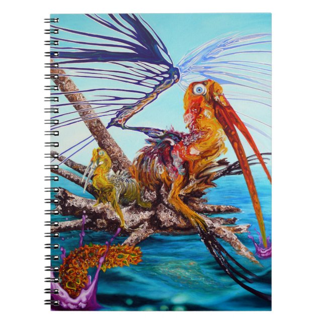 Hora de voar o óleo ausente no caderno da pintura (Frente)