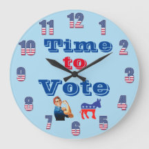 Hora de Votar Relógio de Parede
