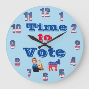 Hora de Votar Relógio de Parede