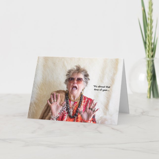 Hora do Ano para a Cartão de Flannels de Férias Gr (Frente)